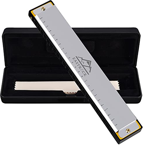 EASTROCK Mundharmonika, 24Loch C-Dur Harmonica Muntamonika Silber | Geeignet für Anfänger, Erwachsene, Fortgeschrittene und Anfänger Mundharmonika-Geschenke . Mit Aufbewahrungstasche