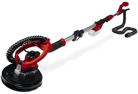 Einhell Akku-Trockenbauschleifer TP-DW 18/225 Li - Solo Power X-Change (Lithium-Ionen, inkl. Verlängerungsschlauch, Staubfangsack, Schleifpapier uvm. ohne Akku und Ladegerät), Rot