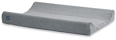 Jollein 022-503-65220 Wickelauflagenbezug Basic knit grau (Gr. 50x70 cm)
