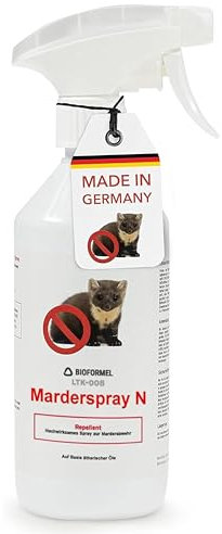 BIODELTA LTK-008 Anti Marder Spray 500 ml - Marderschreck - Marderabwehr mit Langzeitwirkung - Marderschutz - Vertreibt Marder ohne zu schaden - Blumenduft- fleckenfrei