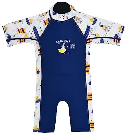Splash About UV Sun and Sea Wetsuit Traje de baño de una Pieza, Tug Boats, 4-6 años para Niñas