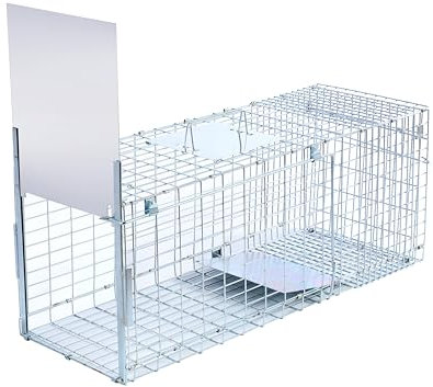 Elbe Safe Lebendfalle, Marderfalle, Katzefalle, Hundefalle, 80 x 29 x 32 cm, wetterfest, leicht zu reinigen, sicher für Kinder und Haustiere