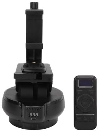 Ferngesteuerter Schwenk/Neigekopf, Horizontale 360 Grad Drehung RC Motorisiertes Videostativ für 6 9,5 cm Handykamera, Variable Geschwindigkeit, 0,25 Zoll Schraube