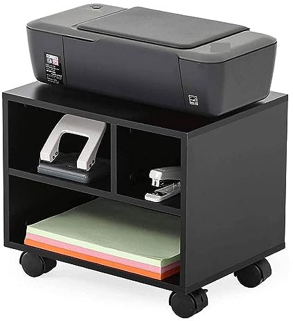 Druckerhalter Druckertisch Druckerständer 2-stufiger Druckerständer, Mobiler Untertisch-Aufbewahrungsständer, Arbeitswagen Mit Rollen, Rollender Holzaufbewahrungsschrank Für Das Heimbüro Drucker Regal