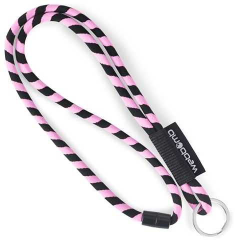 webbomb Tubular Lanyard Schlüsselband - rund weich lang mit Karabinerhaken Sicherheitsverschluss & Schlüsselring als Schlüsselanhänger Keychain für Ausweis Handy Schlüssel