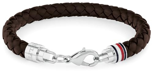 Tommy Hilfiger smycken läderarmband för män i olika färgkombinationer – alla med stängning i rostfritt stål, En storlek, Läder, Ingen ädelsten