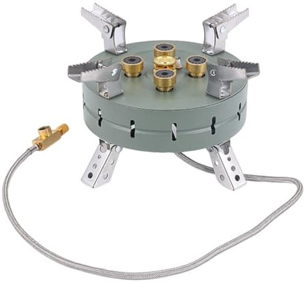 Desikixudy Stufe ad accensione elettrica per esterni, forno di potenza di regolabile, portatile, pieghevole, fornello a gas per e escursionismo, colore verde