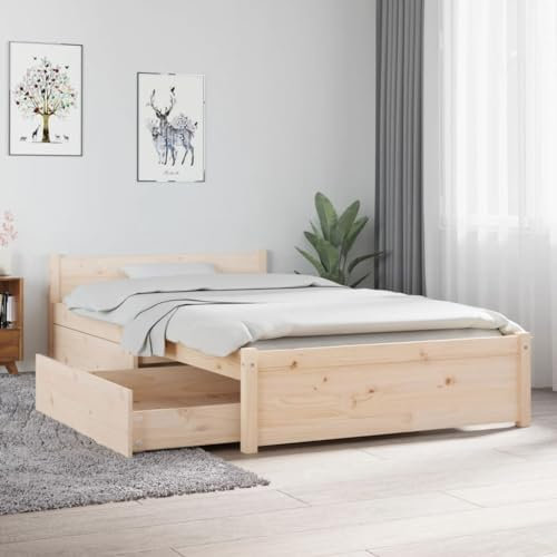 THOYTOUI Bett, Seniorenbett Bettgestell Betten Bettsystem Geeignet für Mehrbettzimmer Hotel Schlafzimmer Wohnung mit Schubladen 90x190 cm
