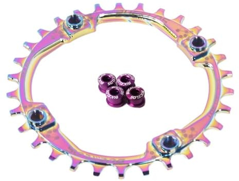 GFDSGRE Kettenblatt 104bcd Narrow Wide Kettenblatt 30T 32T 34T 36T 38T Fahrrad Kettenblatt Runde Oval MTB Kettenblatt Fahrrad Teil Kettenblatt 38 ZäHne(Round-30T)