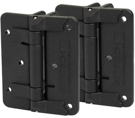 Safetech Hardware Wide Leaf Neutral Tension Hinges Without Spring for Gates up to 35kg, Garden, Pedestrian Outdoor for Metal Gates, Non Corrosive & Fast Installation, Square Gate Hinges (SHW-110LN)