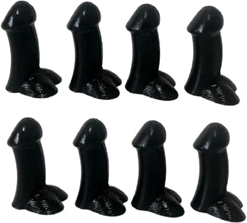 Funny Tire Valve Stem Caps- Luminous Prank Universal Valve Stem Caps Airtight Dust Proof Covers Anti-Rust Valve Stem Cover Bachelorette Party Christmas Gag Gifts fit Cars, Bike, Motor (Black)