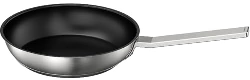 SIEMENS HZ9CF240, padella, diametro 18 cm, antiaderente in acciaio inox, per piani cottura a induzione, elettrici e a gas, distribuzione uniforme del calore, adatto al forno fino a 220 gradi