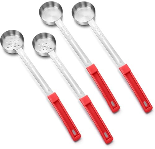 GREOHNMPAW 2oz Portion Control Serving Spoons,Utensils Portion Control Slotted and Unslotted Portion Scoops for Weight Loss,Kitchen