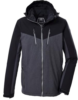 Killtec Herren Skijacke Funktionsjacke mit Kapuze und Schneefang KSW 441 MN SKI Jckt 00929-anthrazit Melange L