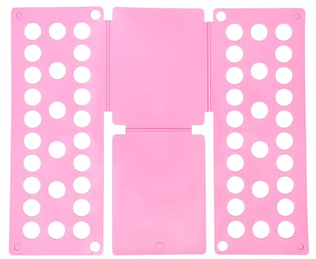 Flawless Fold Clothes Folder for Kids – Easy & Fast T-Shirt Folding Board, Professional Laundry Folder for Shirts, Pants, Sweaters, Clothes Storage Organizer (Pink)