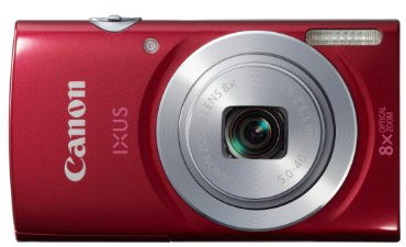 Canon IXUS 145 Digital Compact Camera Working w/ Canon 8x Optical Zoom Lens Red (Renewed)