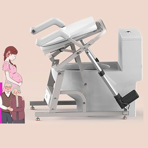 LBMED Rialzo Elettrico per WC, Ausilio Ergonomico E Intelligente per Il Sollevamento del WC con Copertura Igienica E Doppi Corrimano Antiscivolo, Angolo Sollevamento 22° E velocità Sollevamento 9mm/s
