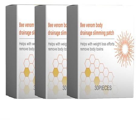 Autocollants corporels amincissants, patchs détoxifiants au venin d'abeille, patchs de drainage amincissants au venin d'abeille - autocollants corporels détoxifiants pour la gestion du poids, (3PCS)