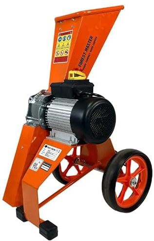Forest Master FM4DDE-MUL Elektrisk 4HP Kompostkvarn, Flismaskin & Kompostkvarn – Flisar grenar upp till 50 mm – Kompakt och lätt design – Justerbart utkast (Kompostkvarn Med Kniv)