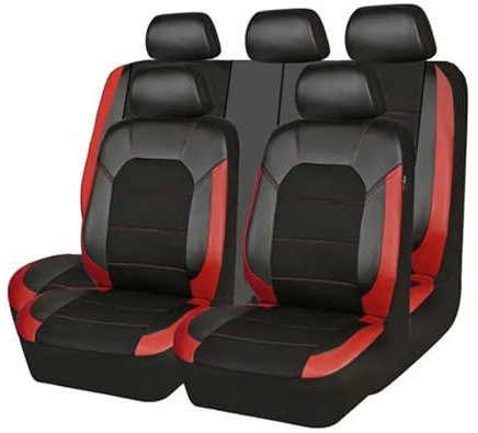 Materiali ecologici coprisedili Coprisedili Per Auto Protezioni Per Seggiolini Auto Antiscivolo E Traspiranti Adatto Per La Maggior Parte Delle Auto Accessori Rivestimenti sedili auto(Black Red)