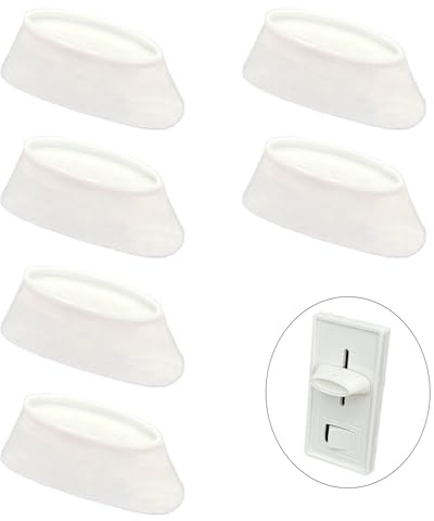 6pcs Dimmer Switch Knobs, Replacement Universal Dimmer Knob for Ceiling Lights & Wall Switches,PETG Material Split Slider, White,Compatible with Lutron Skylark Fan Control
