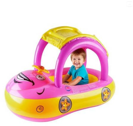 Schwimmring Baby Mit Sonnendach, Float Schwimmreifen Baby, Pool Sicherheitssitz, Aufblasbares Spielzeug, Kleinkinder Schwimmhilfe, für Sommer und See
