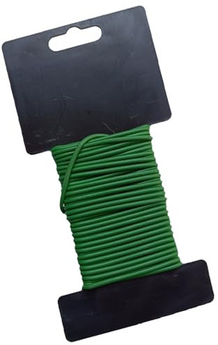 Fazvncv Alambre de 2,5 mm x 10 m para plantas, color verde, alambre suave para jardín, alambre grueso para atar rosas trepadoras, plantas y jardín