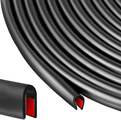 ​​Atliberswo Kantenschutzprofil für Bleche - Selbstklebend 6m × 1.6mm | U-Profil EPDM Gummidichtung Schwarz | Wasserdicht & Kratzschutz für Autotüren, Fenster, Metallplatten​​