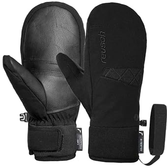 Reusch Ski-Fäustlinge für Herren & Damen | extra warm mit Woll-Isolation | wasserdicht & atmungsaktiv, mit Kunstleder-Innenhand, Softshell-Winterhandschuhe für Ski & Piste, Größe 7-11, Malone R-TEX XT
