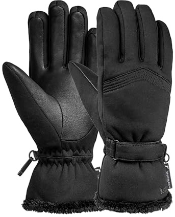 Reusch Silver Moon Damen Winterhandschuhe mit STORMBLOXX & Primaloft Gold – Fingerhandschuhe mit Ziegenleder-Innenhand, Winddicht, wasserabweisend, atmungsaktiv, weich, warm & sportlich-elegant