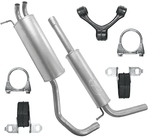 POLMOstrow Auspuff für VW Polo 4 IV 9N 2001-2009 | Mitteltopf und Endtopf, Motoren: 1.9 SDI - 1.9 TDI, Fließheck