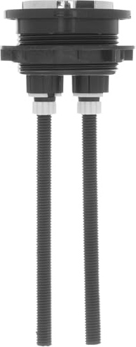 TEHAUX Botón Pulsador para Tanque de Agua del Inodoro Negro de Plástico Doble Descarga y Fácil Instalación, Accesorio Adecuado para Reemplazo en Baños