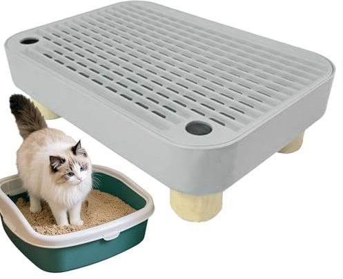 Acunny nivå för kattströ, nivå för äldre med filterfunktion, lätt att rengöra kattungar toaletter trappa – för inomhus och utomhus hemma vardagsrum veterinär sovsal flera