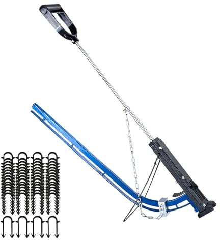 Underfloor Heating Pipe Clip Tacker Gun, Handheld Nail Gun with 300 Staples, Heavy Duty, Easy Installation, Aluminum Alloy Construction