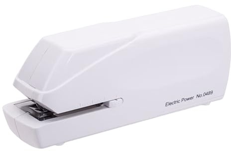 Grapadora eléctrica automática, adaptador de capacidad de 20 hojas/alimentado por batería para suministros de papelería escolar y de oficina, grapadora