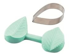 silikomart | Silikonform und MINI LEAF Form Set, 3D Blattform für Kuchendekorationen, Ø 31 mm, Made in Italy