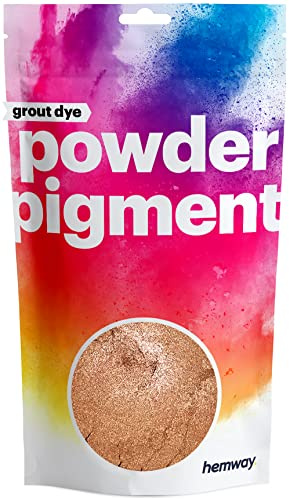 Hemway Grout Powder Pigment Metallic Bronze Brown 100g, Coloured Dye | for Grout, Cement, Concrete, Mortar, Plaster, High Colour Saturation