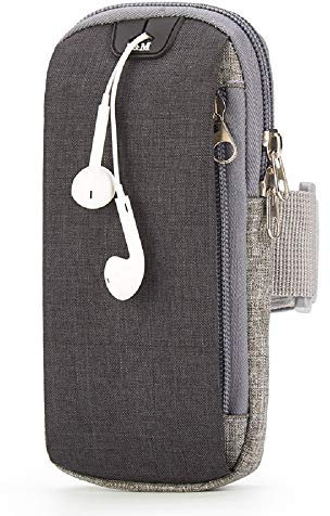 Running Armband Phone Holder Bag for iPhone 14 14 Pro 13 13 Pro 12 12 Pro XS XR X 8 7 Plus Up to 6.5, Sports Armband with Headphone Slot for Gym, Biking, Jogging