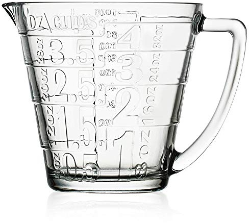 1.130L Transparent Glass Measuring Jug Kitchen Utensil in ml oz Cups