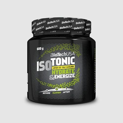 BioTechUSA IsoTonic Getränkepulver | Kohlenhydrat- & Elektrolytmischung | mit Vitaminen | ideal für Ausdauertraining | glutenfrei & erfrischend | 600g | Zitronen Eistee