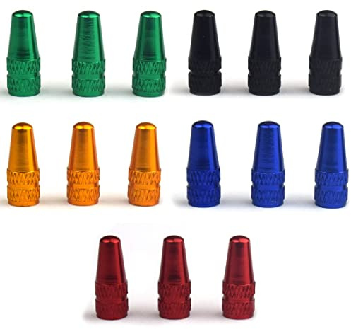 15pcs Bouchon de Valve en Aluminium Bouchons argents compatibles avec Les valves Presta et françaises Cache-pneus pour Chambres à air de vélo Bouchons Valve Velo Bouchon de Valve Presta Vélo No.22