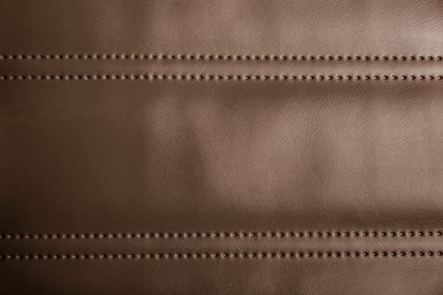 Kunstleder gesteppt breite Streifen kaschiert Meterware Leder Polsterstoff Stoff 140cm braun