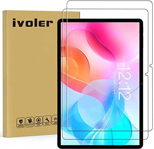ivoler 2 Stücke Schutzfolie für TECLAST M50 / M50HD / M50 Pro / M40 Plus / M40 Air / P40S / P30S / P40HD 10 Zoll, 9H Härte Schutzglas, Anti-Kratzen Displayschutzfolie, Anti-Bläschen, Hülle freundlich
