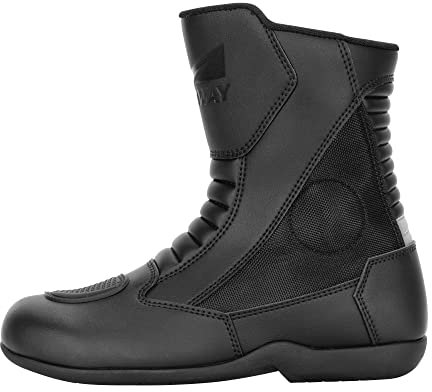 FAST WAY FTS-1 WP Motorradschuhe, CE Zertifiziert, Wasserdichte Motorradstiefel, Atmungsaktive Motorradschuhe, Schalthebelverstärkung & Fersenreflektor, Reißverschluss mit Klettabdeckung, Größe 42