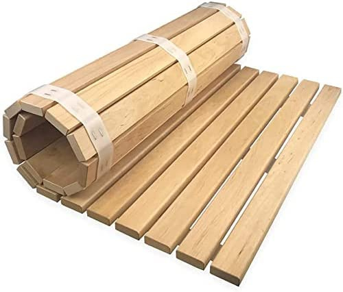 SudoreWell® Bastu, rullgaller, trämatta, golvgaller, furu, 100 x 60 x 1,5 cm (V-C003)