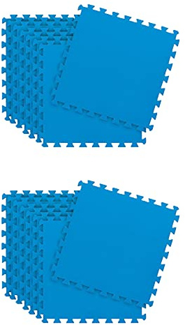 Crystals Swimming Pool Floor Protector - Pool Ground Mat - Durable Ground Cloth for Swimming Pools - Easy to Clean Mat for Swimming Pools, Inflatables, Paddling Pools - Blue (2 Pack)
