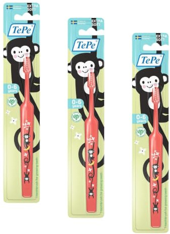 TEPE Mini Zahnbürste mit dem Härtegrad Xsoft, Farblich Sortiert, 1 stück (3er Pack)