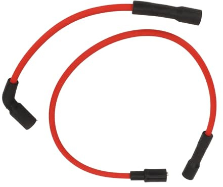 Akozon Set di Cavi per Candele da 2 Pezzi da 8 Mm Kit Cavi di Accensione per Candele in Gomma per XL883 XL883C 883 XL883L XL883N XL883R 883R CONDUZIONE SCINTILLA MIGLIORATA PRESTAZIONI