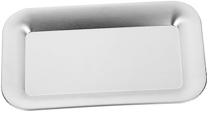 Edelstahl Serviertablett Speisen für Kuchen und Früchte, Silber