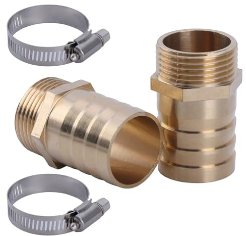 Effizienter 2.5 cm Schlauchadapter Metall 2.5 cm Schlauchgelenk mit Klemmen Schlauchtüllen Unverzichtbar Einfache Installation für Wassersystem